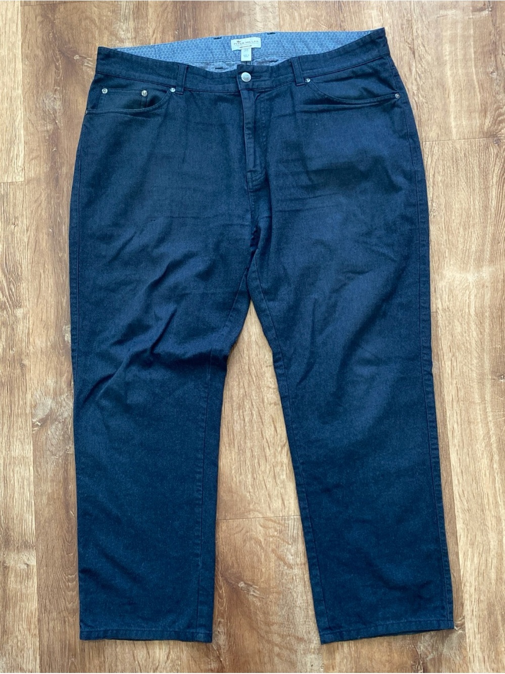 Peter Millar Crown Pants Mens 38x28 Mountainside Five Pocket Flannel Charcoal